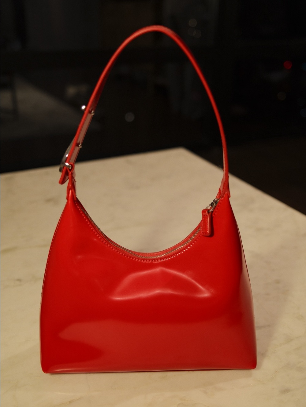STAUD Scotty Shoulder Bag in “Tomato” red LIKE NEW